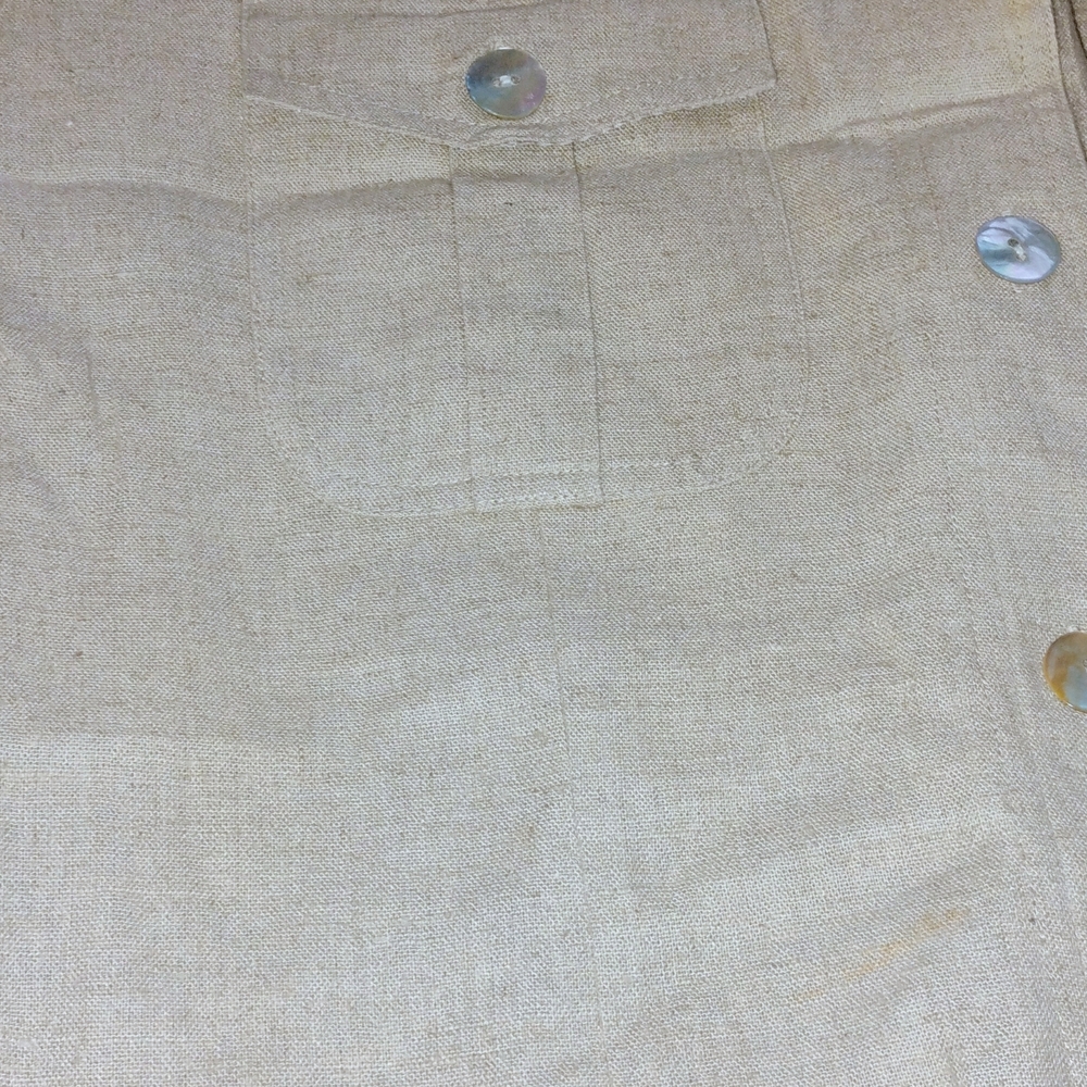 St. John's Bay Linen-Blend Tank Dress in Beige